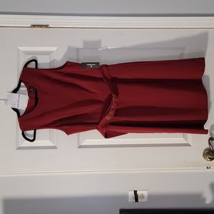 Belted A line dress with belt